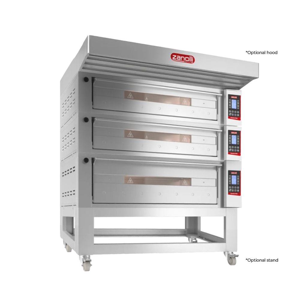 Zanolli I POM3E06A-1+POM3E04A-2 I Zanolli Teorema Polis I 3 I Deck Oven I Electric Deck Ovens I Pizza Oven 3 Deck I Commercial Pizza Oven