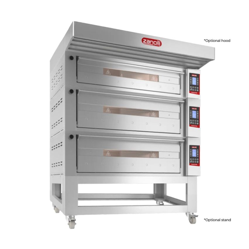 Zanolli I POM3E06A-2+POM3E04A-1 I Zanolli Teorema Polis I 3 I Deck Oven I Electric Deck Ovens I Pizza Oven 3 Deck I Commercial Pizza Oven