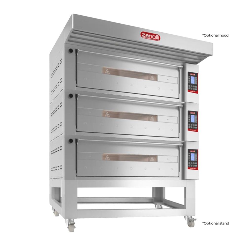 Zanolli POM3E06A-3 Teorema Polis Electric 3 Tray Triple Bakery Deck Oven