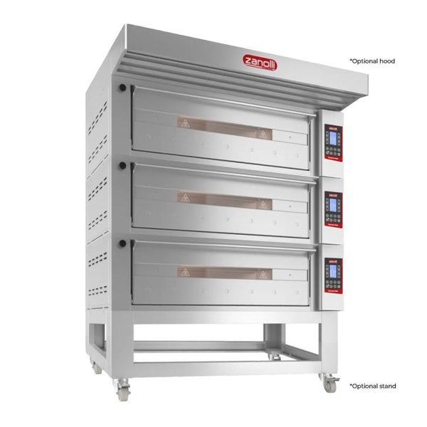 Zanolli POM3E06A-3 Teorema Polis Electric 3 Tray Triple Bakery Deck Oven
