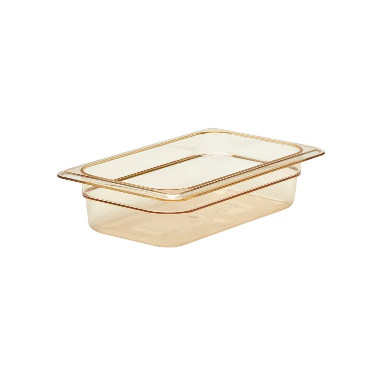 Cambro 42HP150 I GN 1/4 H-Pan High Heat Food Pans 65 mm Deep I 1.7L I Amber I Case of 6