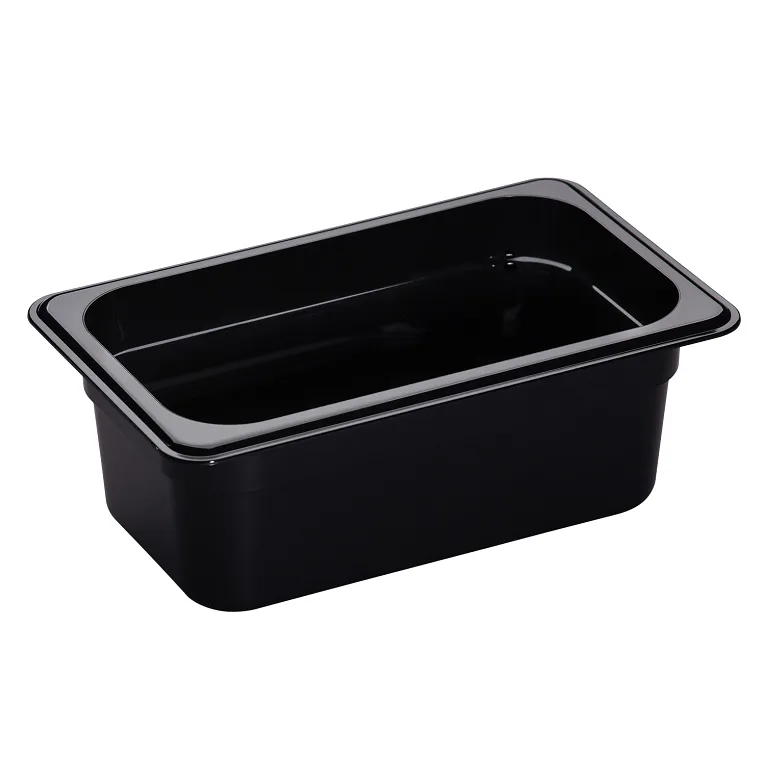Cambro 44CW110 I Camwear GN 1/4 Food pan 100 mm Deep I 2.5L I Black I Case of 6