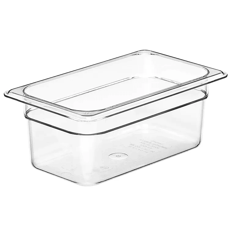 Cambro 44CW135 I Camwear GN 1/4 Food pan 100 mm Deep I 2.5L I Clear I Case of 6