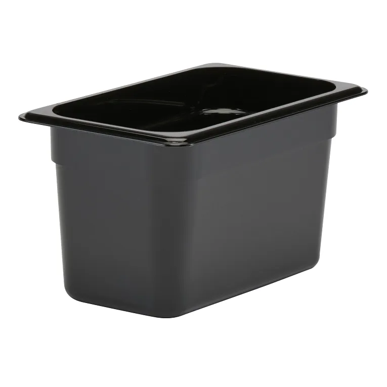 Cambro 46CW110 I Camwear GN 1/4 Food pan 150 mm Deep I 3.7L I Black I Case of 6