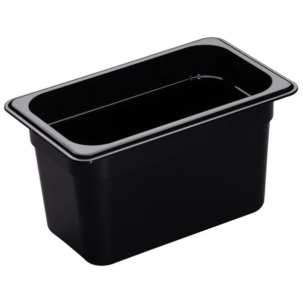 Cambro 46HP110 I GN 1/4 H-Pan High Heat Food Pans 150 mm Deep I 3.7L I Black I Case of 6