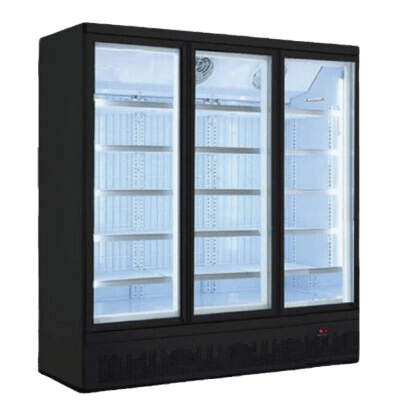 Temperate Thermaster LG-1500BGBMF I Triple Sliding Glass Door I Supermarket Freezer I Upright Freezer I Large Black