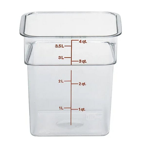 Cambro 4SFSCW I Camwear Polycarbonate Containers - 3.8 L I Case of 6
