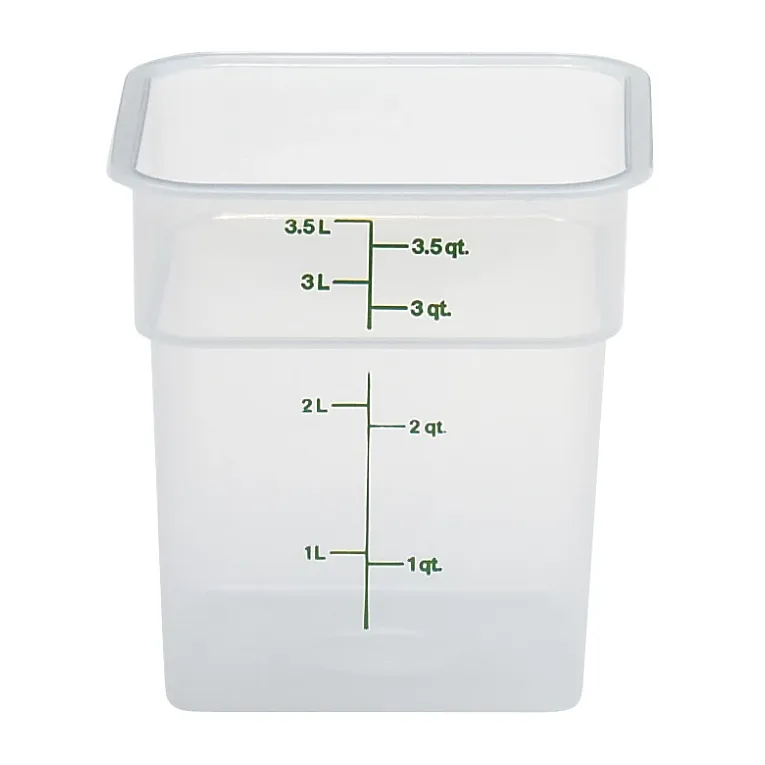 Cambro 4SFSPP I Camwear Translucent Polypropylene Containers - 3.8 L I Case of 6