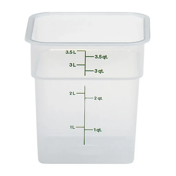 Cambro 4SFSPP I Camwear Translucent Polypropylene Containers - 3.8 L I Case of 6