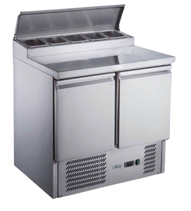 F.E.D XGNS900D I 2 Door Salad Prep Fridge I Salad Prep Fridge I Commercial Salad Bar Fridge