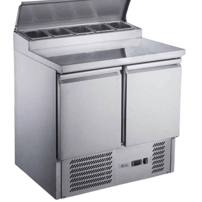 F.E.D XGNS900D I 2 Door Salad Prep Fridge I Salad Prep Fridge I Commercial Salad Bar Fridge