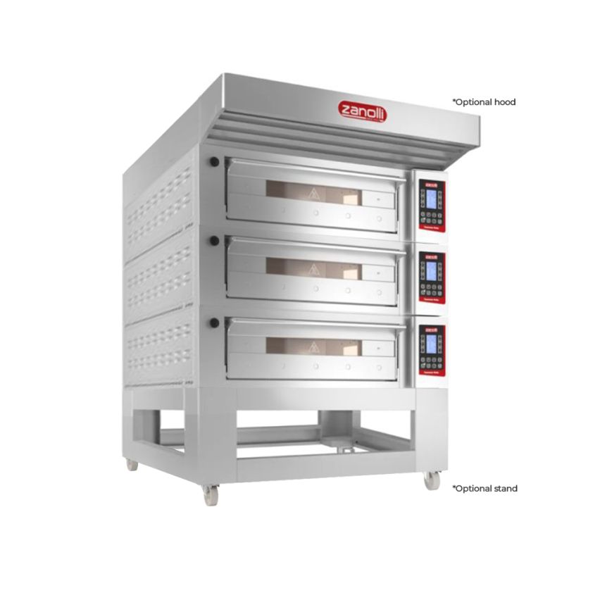 Zanolli I POM4E04A-3 I Zanolli Teorema Polis I 3 I Deck Oven I Electric Deck Ovens I Pizza Oven 3 Deck I Commercial Pizza Oven