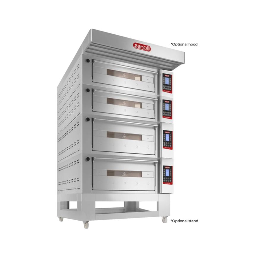 Zanolli I POM4E06A-2+POM4E04A-2 I Zanolli Teorema Polis I Multi-Height Quadtriple I Electric Deck Ovens I Deck Bakery Oven
