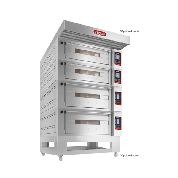 Zanolli I POM4E06A-2+POM4E04A-2 I Zanolli Teorema Polis I Multi-Height Quadtriple I Electric Deck Ovens I Deck Bakery Oven