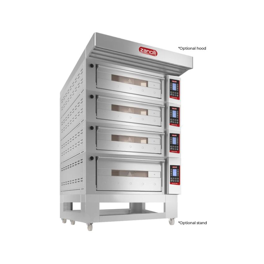 Zanolli I POM4E06A-1+POM4E04A-3 I Zanolli Teorema Polis I Multi-Height Quadtriple I Electric Deck Ovens I Deck Bakery Oven