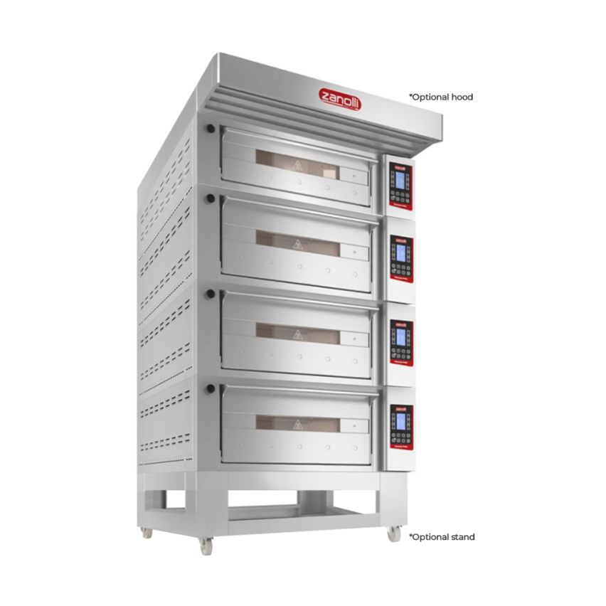 Zanolli I POM4E06A-3+POM4E04A-1 I Zanolli Teorema Polis I Multi-Height Quadtriple I Electric Deck Ovens I Deck Bakery Oven