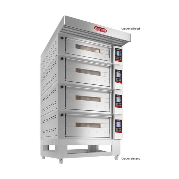 Zanolli I POM4E06A-3+POM4E04A-1 I Zanolli Teorema Polis I Multi-Height Quadtriple I Electric Deck Ovens I Deck Bakery Oven