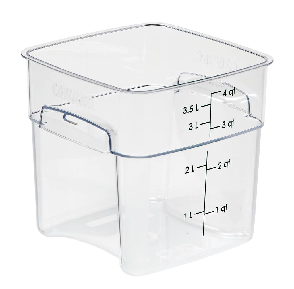 Cambro 4SFSPROCW I Camsquare FreshPro Storage Container 3.8L Clear I Case of 6