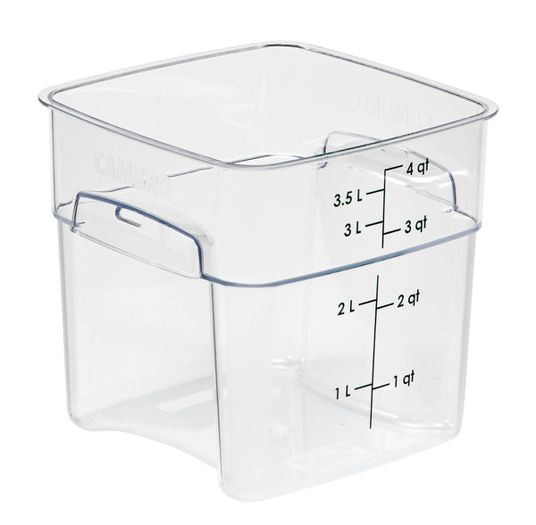 Cambro 4SFSPROCW I Camsquare FreshPro Storage Container 3.8L Clear I Case of 6