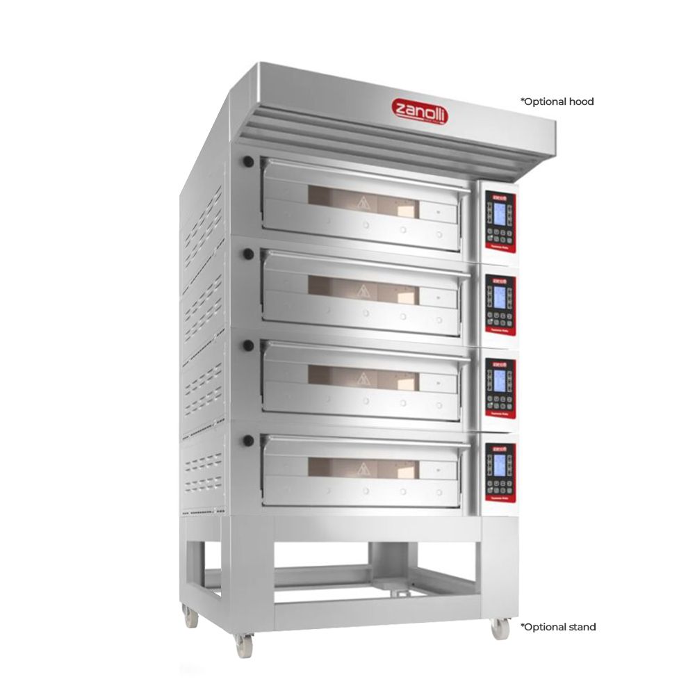 Zanolli POM1E04A-4 Teorema Polis 2 Tray (narrow) Quadtriple Bakery Deck Oven