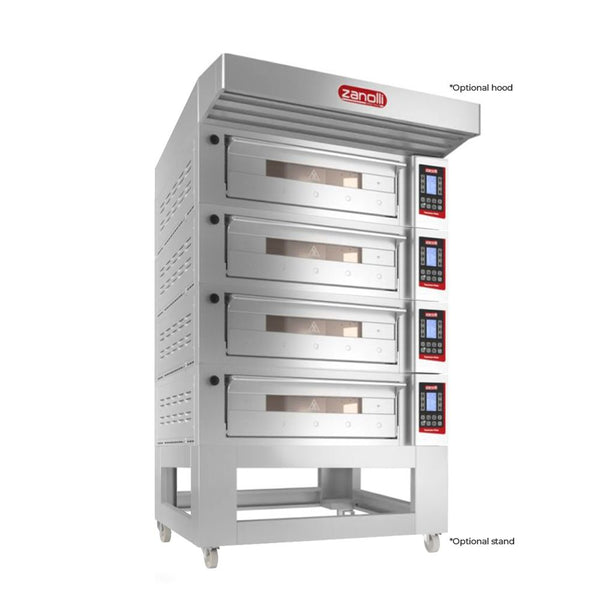 Zanolli POM2E04A-4 Teorema Polis 2 Tray Quadruple Bakery Deck Oven