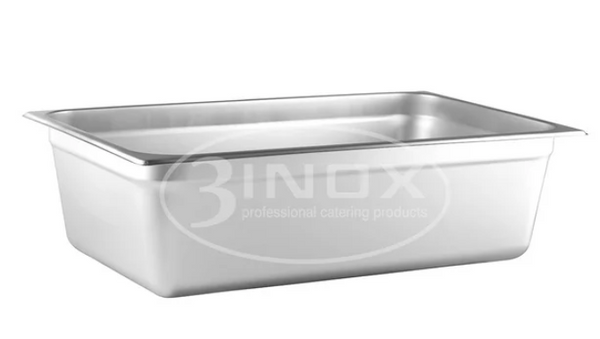 Gastronorm Pan, 3Inox, 523204, Stainless Steel Pan, Stainless Steel, 20L
