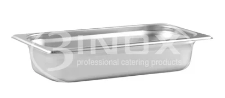  Gastronorm Pan, 3Inox, 523232, Stainless Steel Gastronorm Pan, 2.3L 
