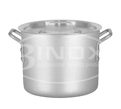 Stockpot, 3Inox, 523404, Aluminum Stockpot,  w/cover 8L 230x185mm
