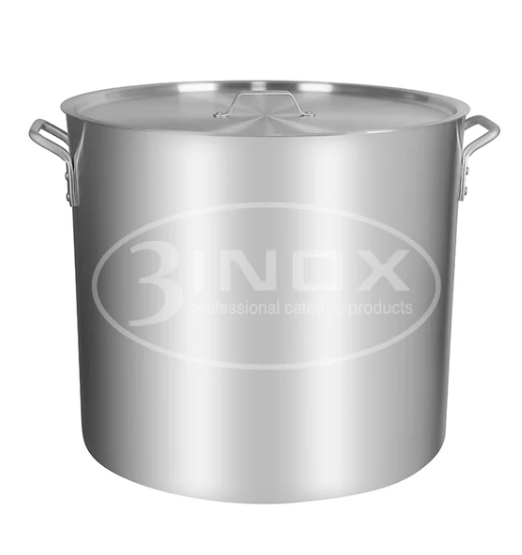 Stockpot, 3Inox, 523414, Aluminum Stockpot, w/ cover 80L 480x430mm

