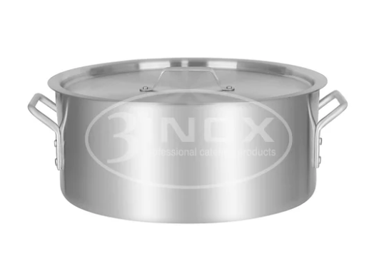 Brazier Pan, 3Inox, 523419, Aluminum Pan, 18L, W/ LID
