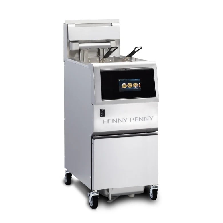 Henny Penny OFE511 | F5 Low Oil Volume Touch Screen Fryer Systems | Single Well | Open Fryer | Electric