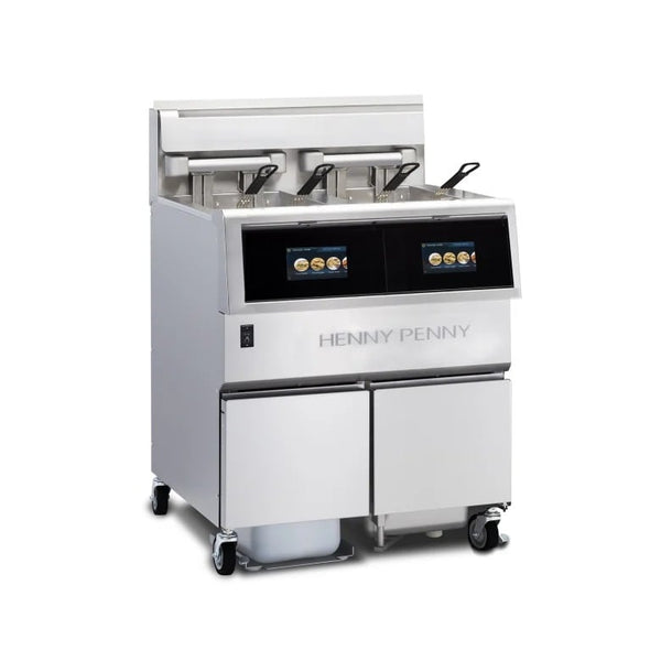 Henny Penny OFE512 | F5 Low Oil Volume Touch Screen Fryer Systems | Double Well | Open Fryer | Electric