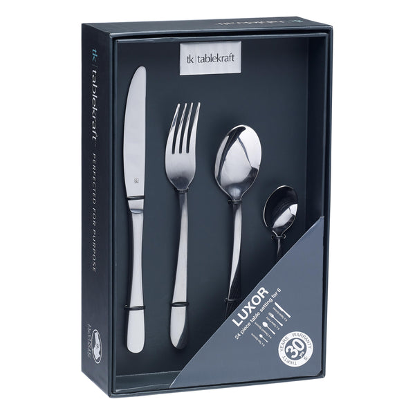 Tablekraft Luxor Cutlery Set 24pc 18/0 Comp Boxed