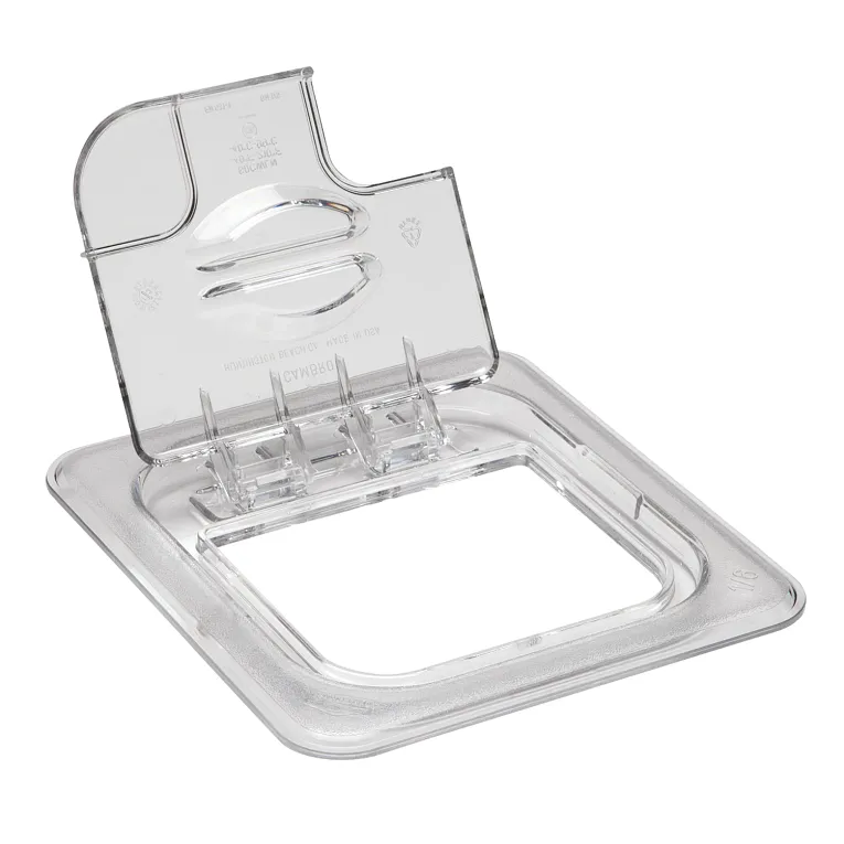 Cambro 60CWLN135 I Camwear GN 1/6 Notched FlipLids I Clear I Case of 6