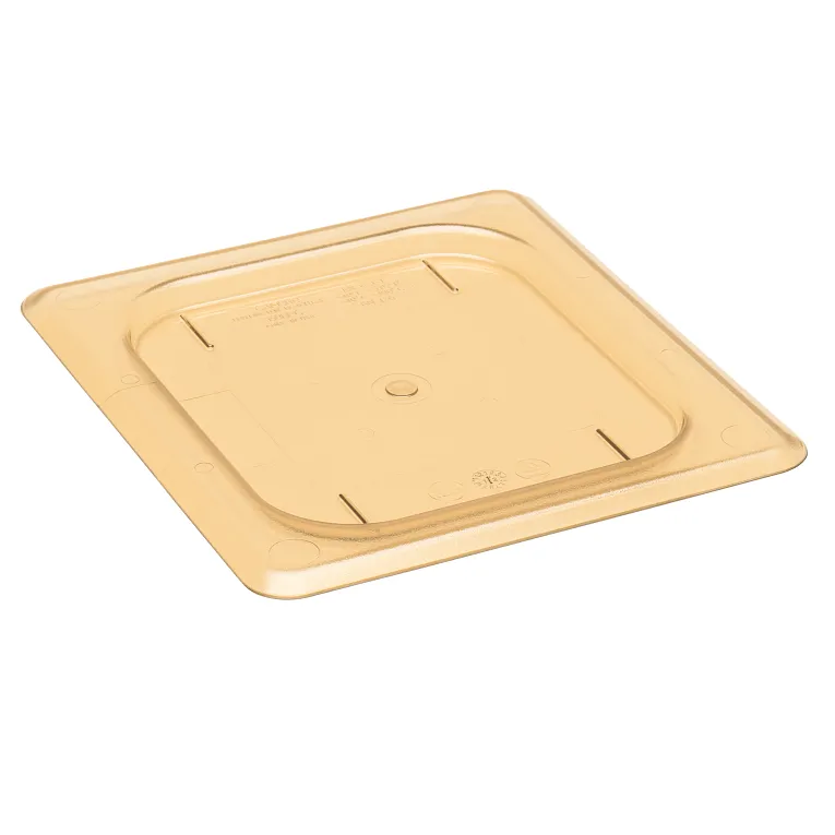 Cambro 60HPC150 I GN 1/6 High Heat H-Pan Lids I Flat Cover I Amber I Case of 6