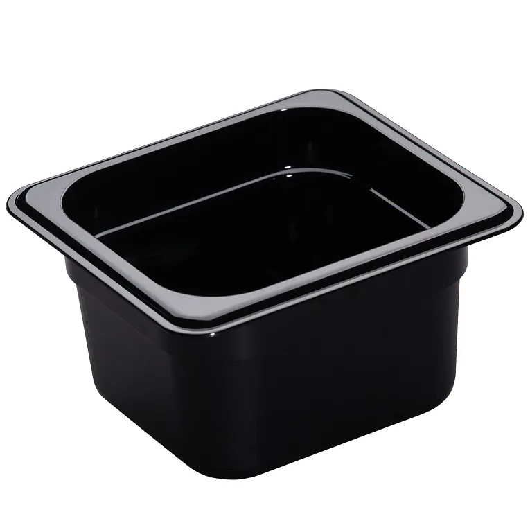 Cambro 64HP110 I GN 1/6 H-Pan High Heat Food Pans 100 mm Deep I 1.5L I Black I Case of 6
