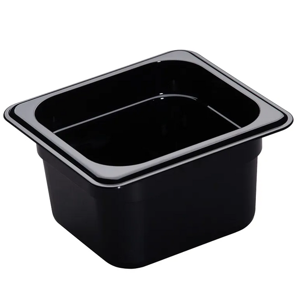 Cambro 64HP110 I GN 1/6 H-Pan High Heat Food Pans 100 mm Deep I 1.5L I Black I Case of 6