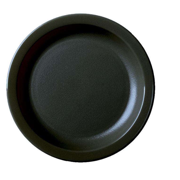 Cambro 65CWNR110 I Camwear Dinnerware Plates I Narrow Rim I 165 mm I Black I Case of 48