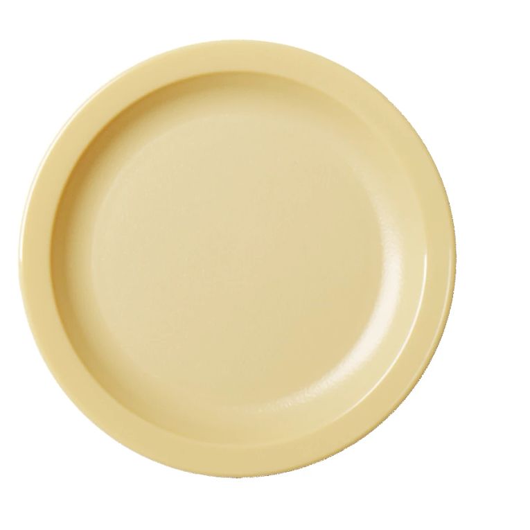 Cambro 65CWNR133 I Camwear Dinnerware Plates I Narrow Rim I 165 mm I Beige I Case of 48