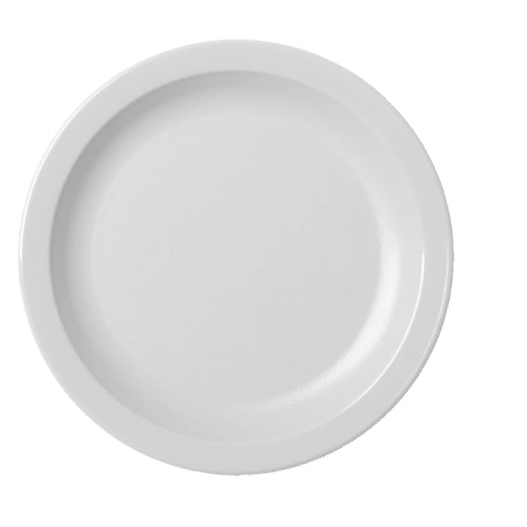 Cambro 65CWNR148 I Camwear Dinnerware Plates I Narrow Rim I 165 mm I White I Case of 48