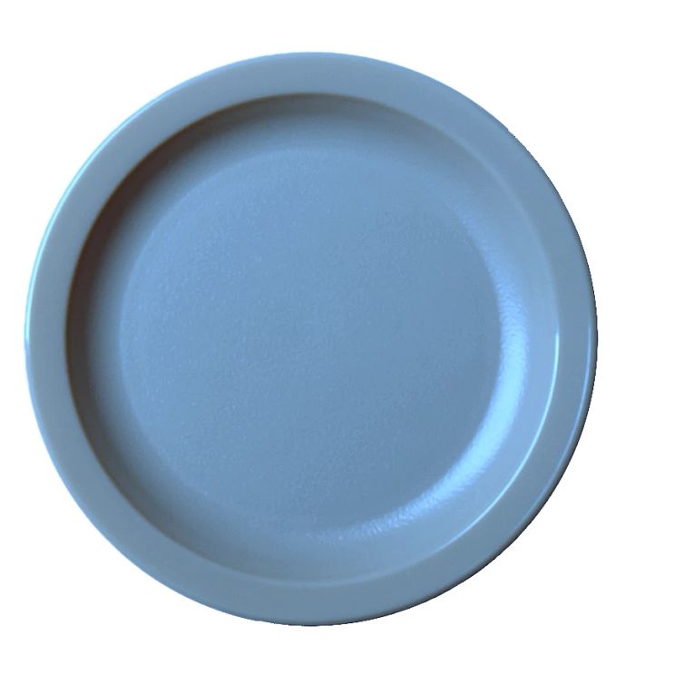 Cambro 65CWNR401 I Camwear Dinnerware Plates I Narrow Rim I 165 mm I Slate Blue I Case of 48