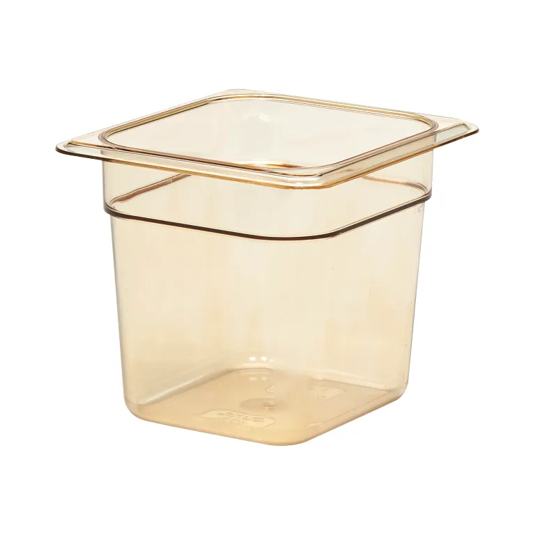 Cambro 66HP150 I GN 1/6 H-Pan High Heat Food Pans 150 mm Deep I 2.2L I Amber I Case of 6