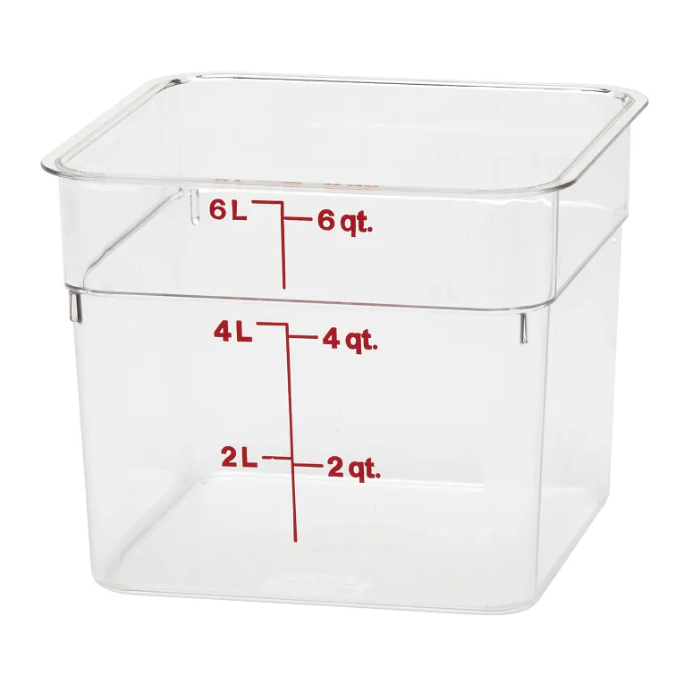 Cambro 6SFSCW I Camwear Polycarbonate Containers - 5.7 L I Case of 6