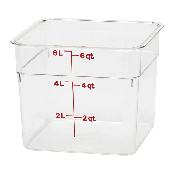 Cambro 6SFSCW I Camwear Polycarbonate Containers - 5.7 L I Case of 6
