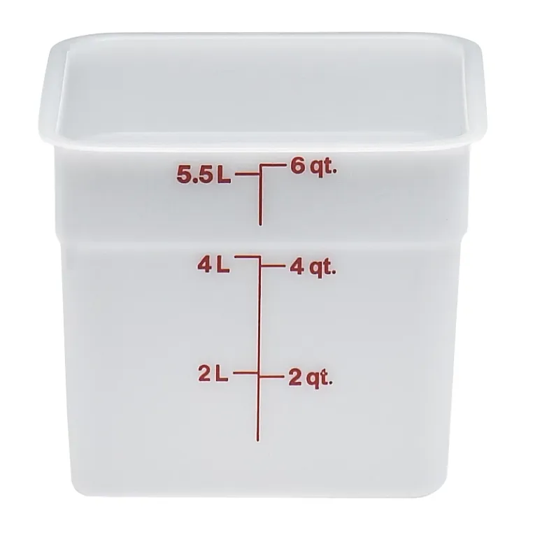 Cambro 6SFSP I Camwear Polyethylene Containers - 5.7 L I Case of 6
