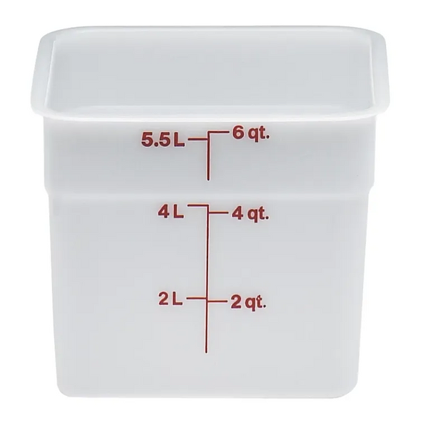 Cambro 6SFSP I Camwear Polyethylene Containers - 5.7 L I Case of 6