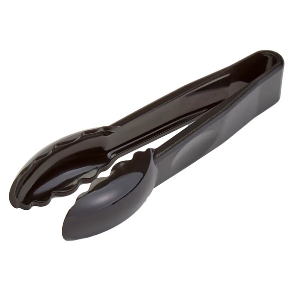 Cambro 6TGS110 I Camwear Polycarbonate Scalloped Grip Tongs I 15 cm I Black I Case of 12