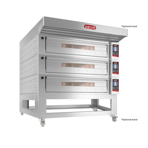 Zanolli I POM6E04A-3 I Zanolli Teorema Polis I 3 I Deck Oven I Electric Deck Ovens I Pizza Oven 3 Deck I Commercial Pizza Oven