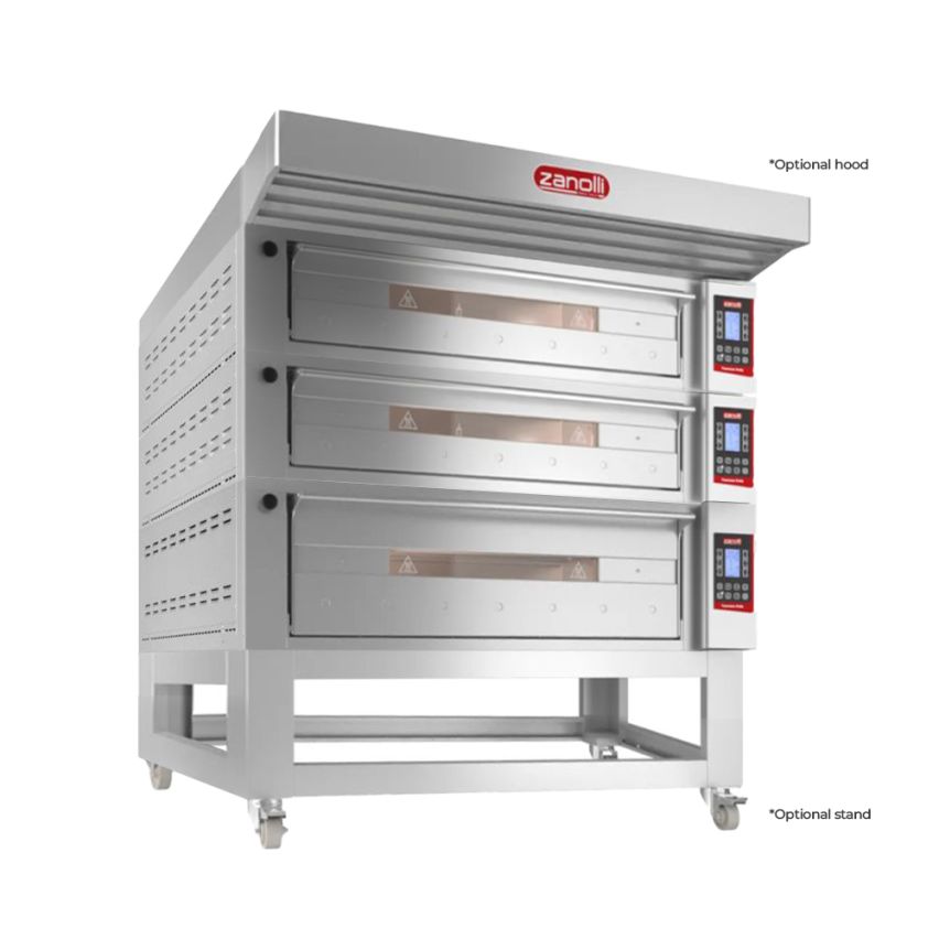 Zanolli I POM6E06A-1+POM6E04A-2 I Zanolli Teorema Polis | 3 Deck Oven | Electric Deck Ovens I Pizza Oven 3 Deck I Commercial Pizza Oven