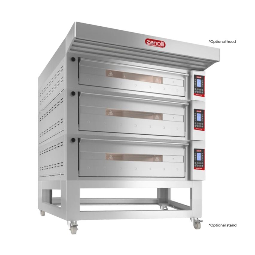 Zanolli I POM6E06A-2+POM6E04A-1 I Zanolli Teorema Polis I 3 I Deck Oven I Electric Deck Ovens I Pizza Oven 3 Deck I Commercial Pizza Oven